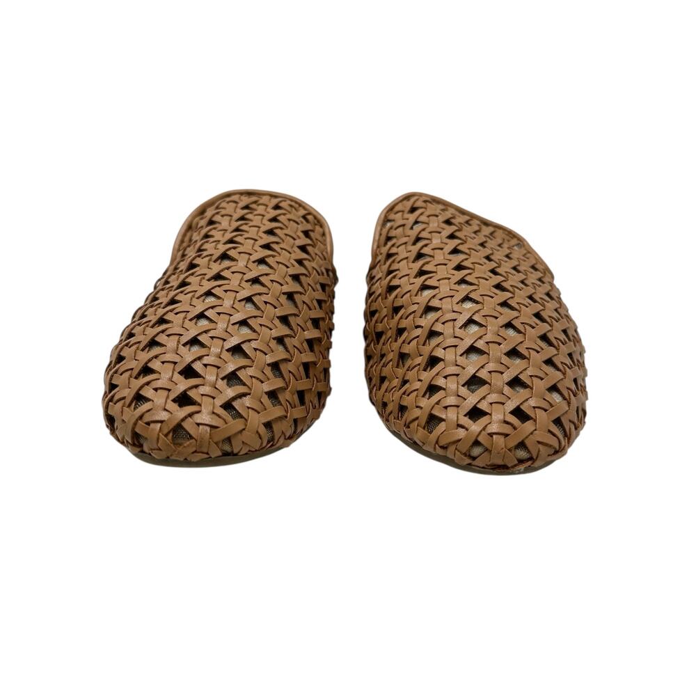 Birdies The Phoebe Woven Mule Flats Rattan‎ Faux Leather Tan Size US 5.5 - Picture 4 of 14